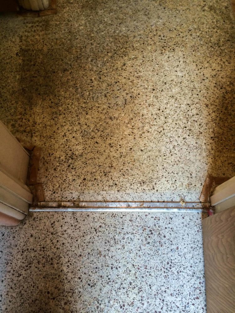 Pad Damage St Pete 2 Terrazzo pad Damage Florida